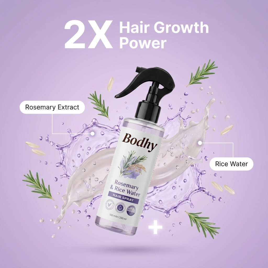 Rosemary + Rice Water Spray
