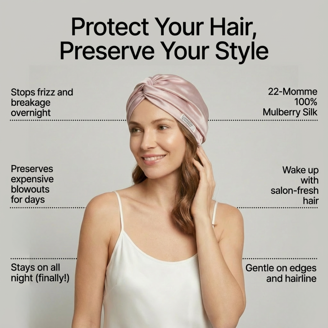 Overnight Hair-Repair Mulberry Silk Bonnet