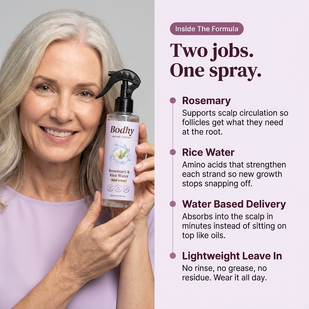 Rosemary + Rice Water Spray